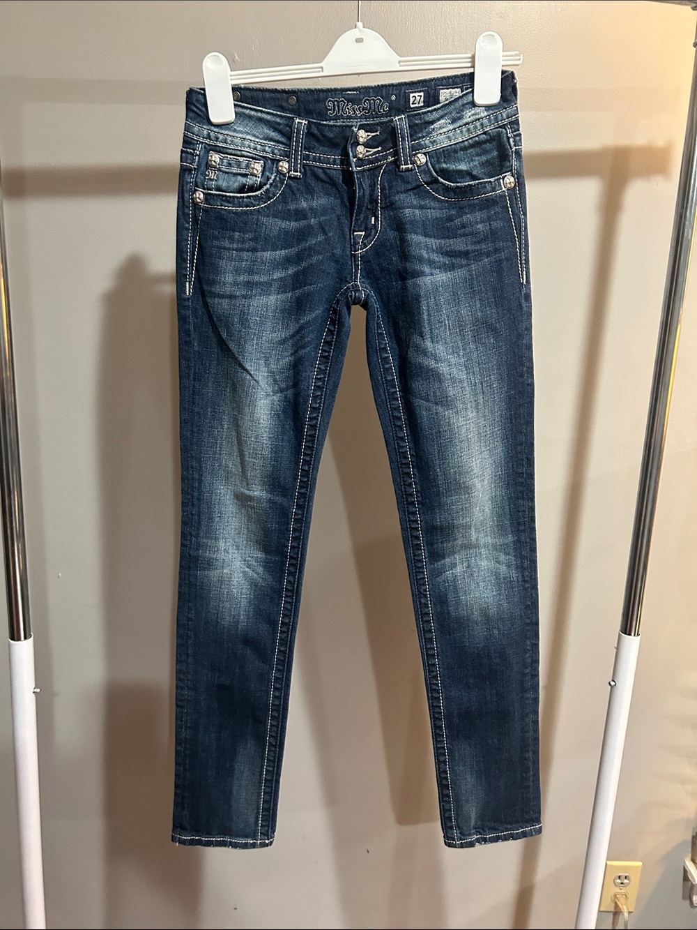 Miss Me Angel Wings Straight Leg Jeans